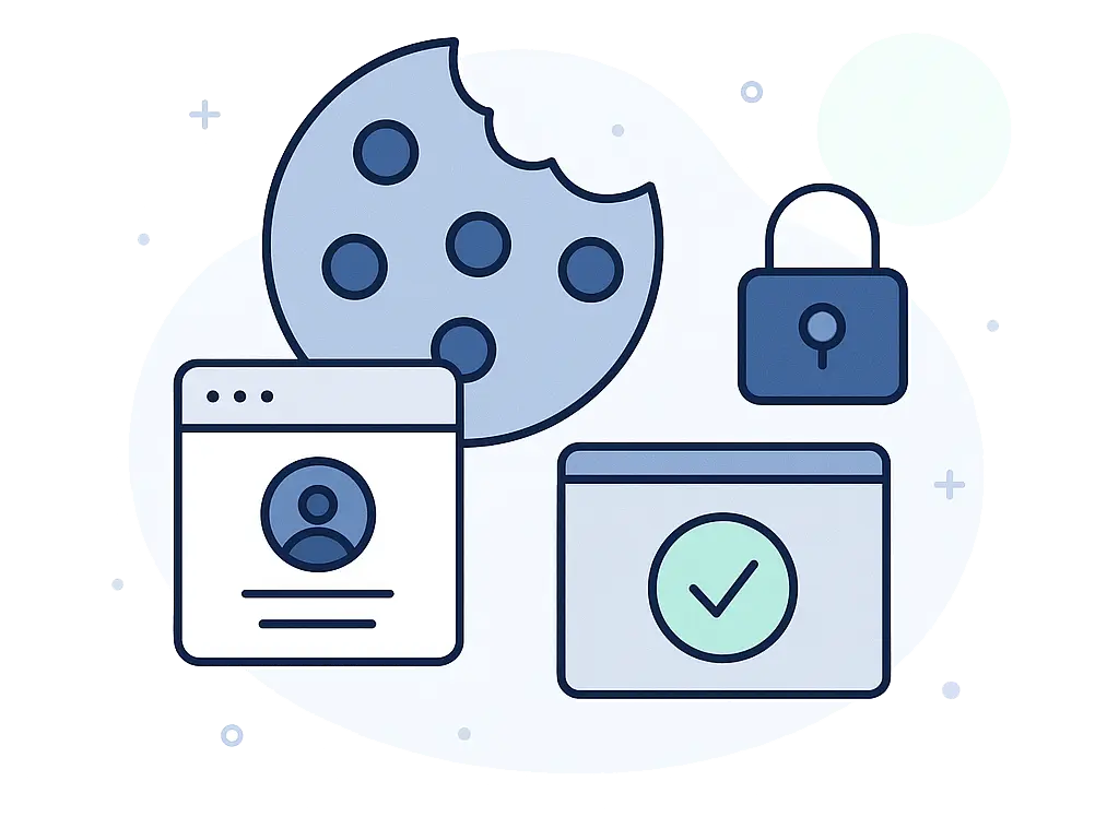 Abstract cookies and privacy visual