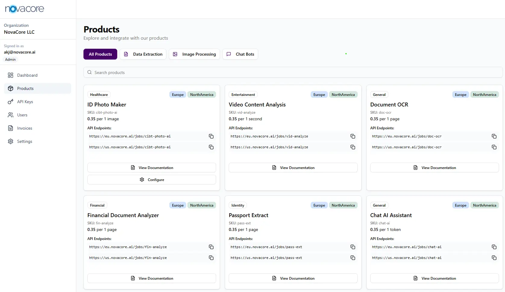 Education document processing dashboard
