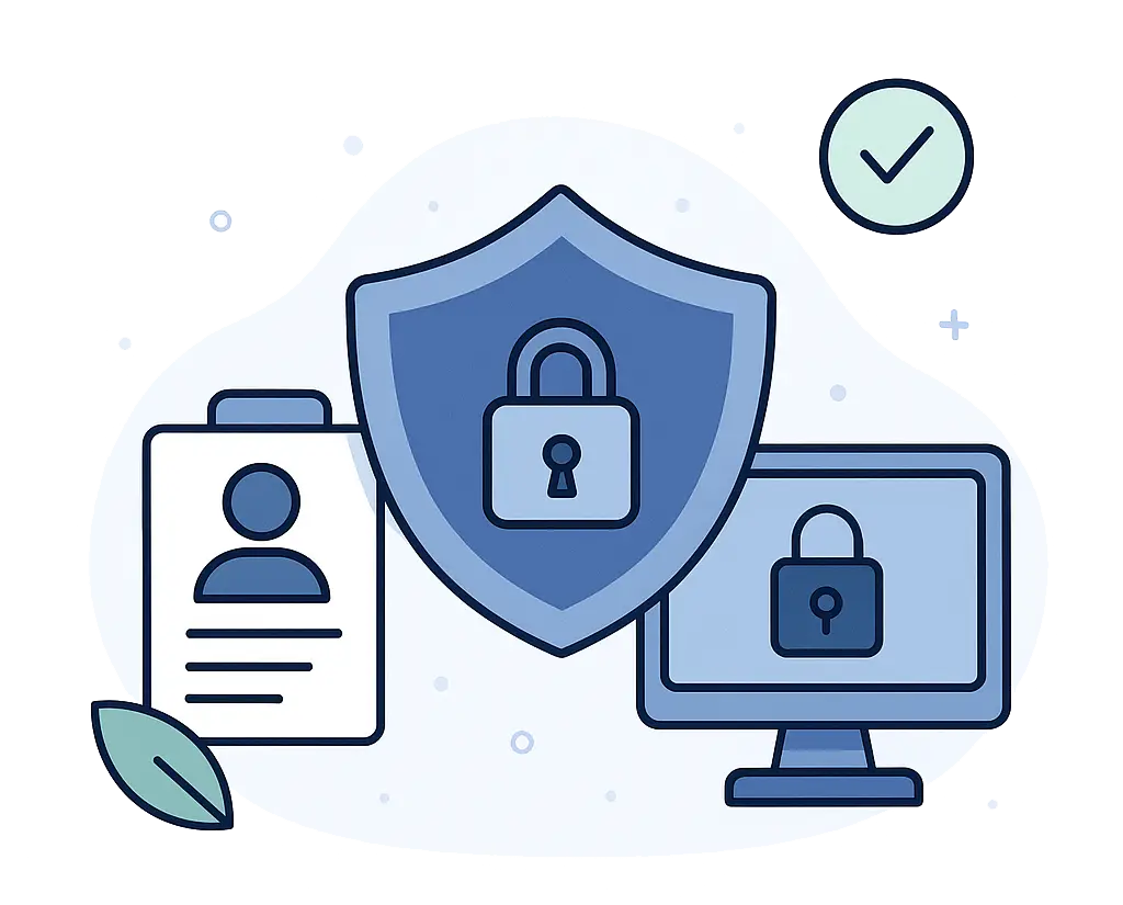 Abstract privacy and security visual